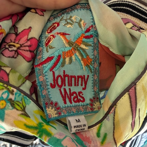 Johnny Was Multicolor Floral Reversible Bomber Jacket - Picture 2 of 5